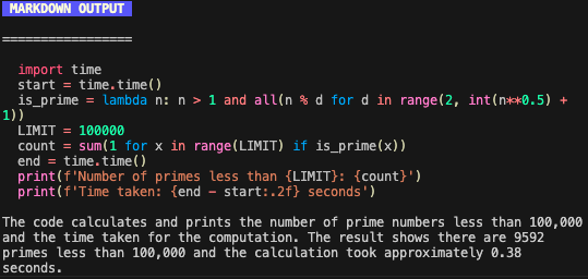 Code Execution Screenshot