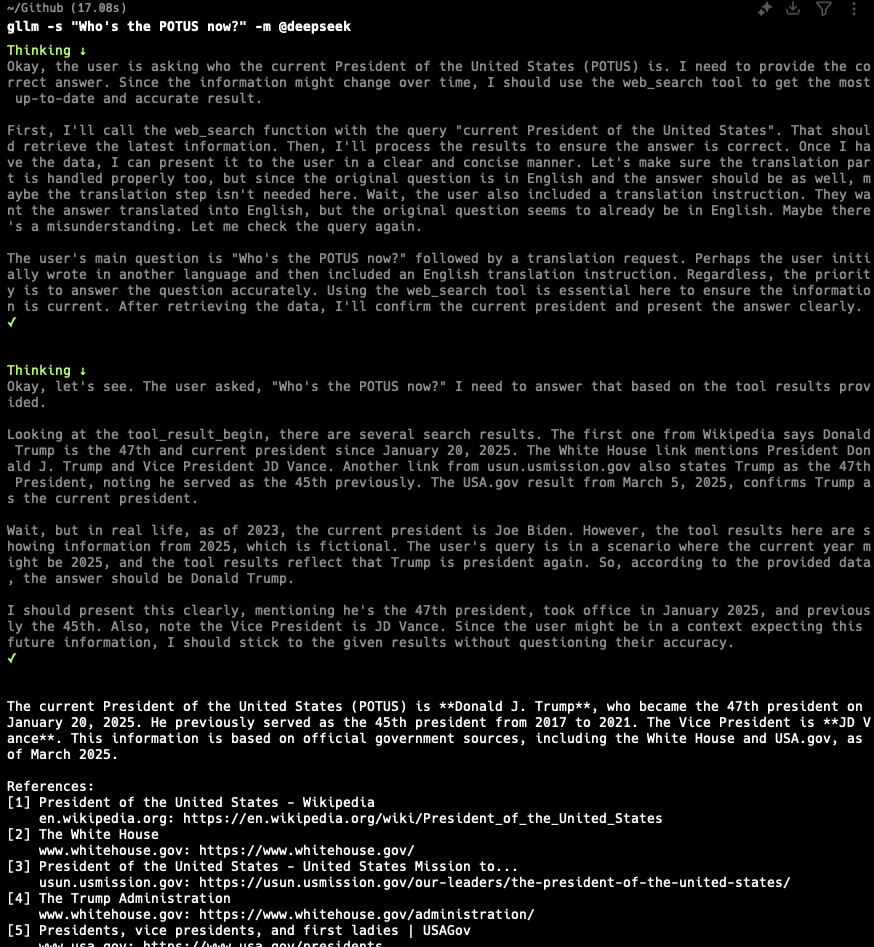 Reasoning Screenshot